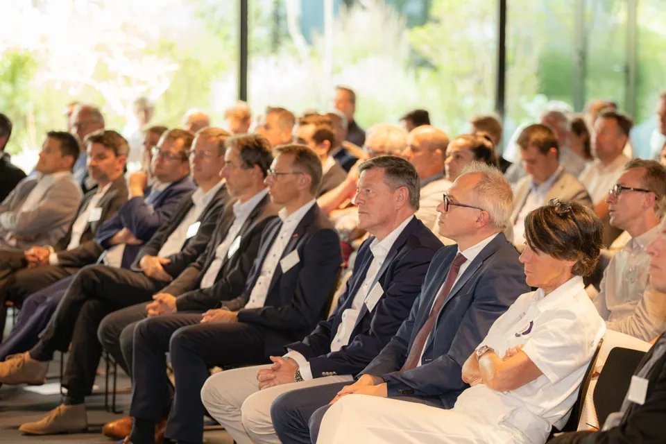 The audience at the opening
