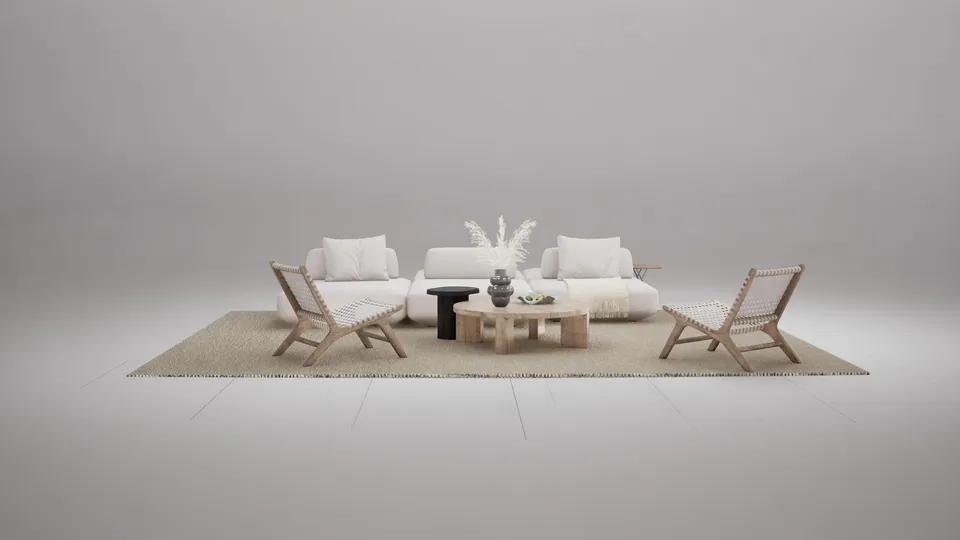 Garden furniture configured in the Spaces studio